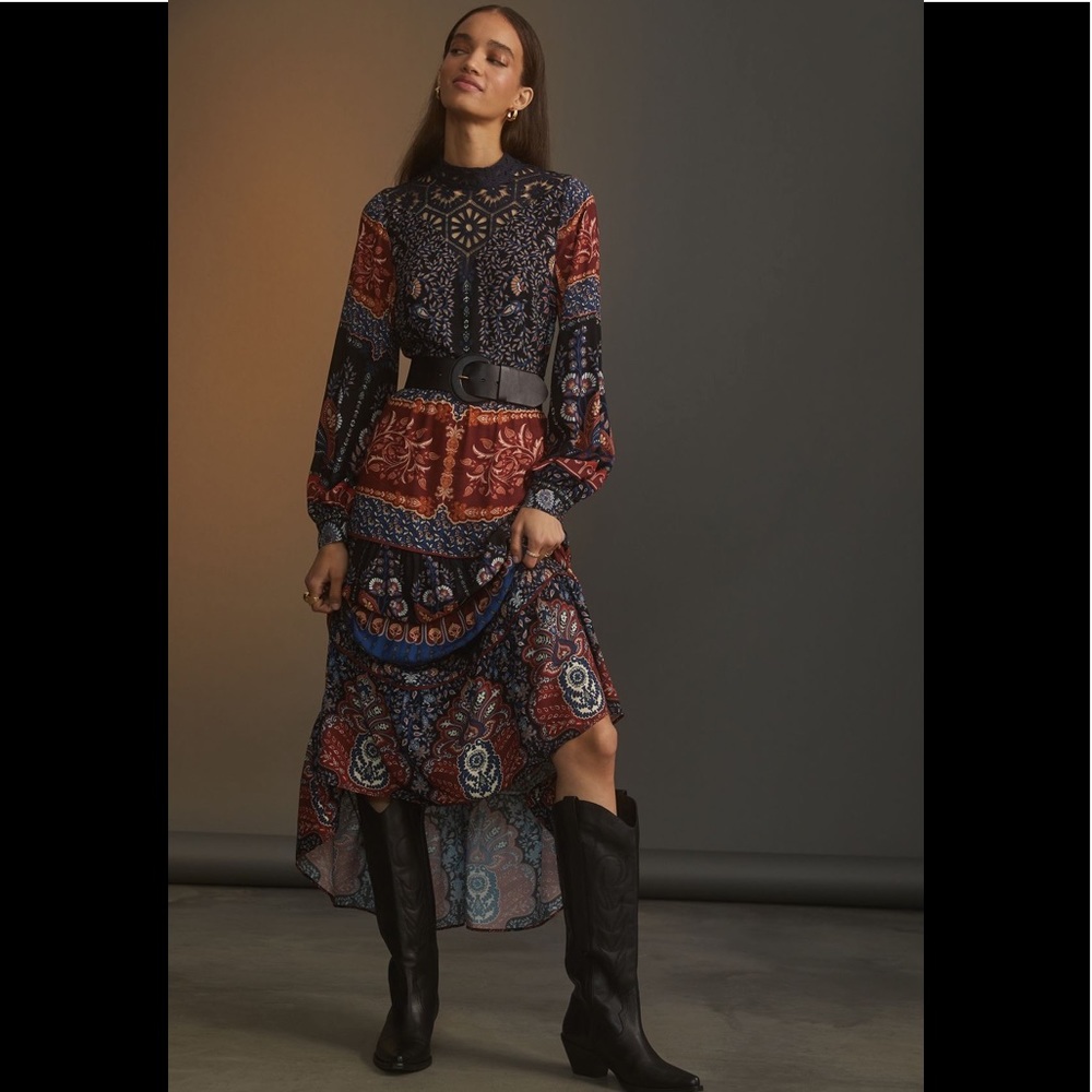 ANTHROPOLOGIE NWT FARM RIO CROCHET MAXI DRESS 🖤